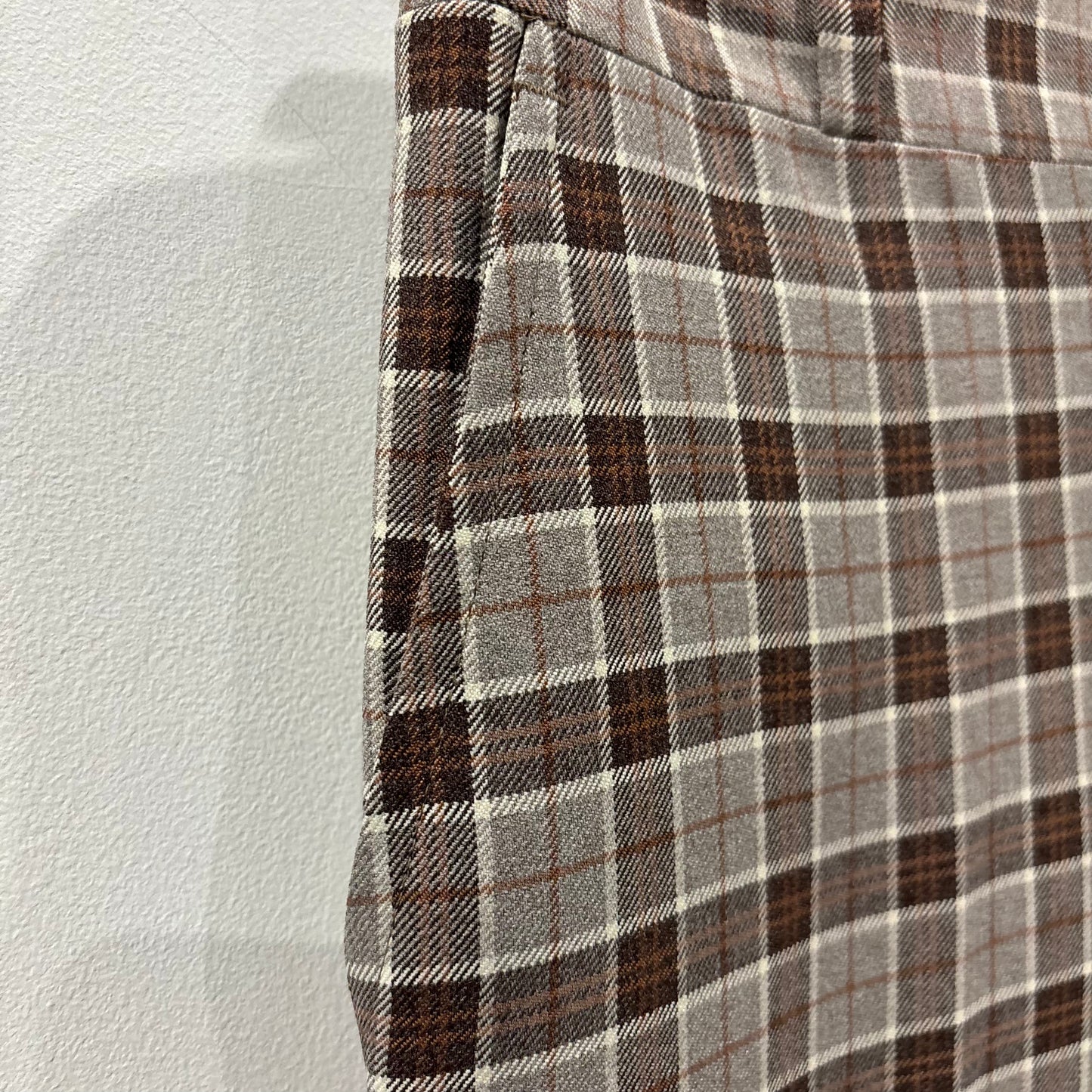 70-80's Hubbard Slacks ハバード・スラックス ベージュ×ブラウン×ホワイト (不明)/B4159P-SO