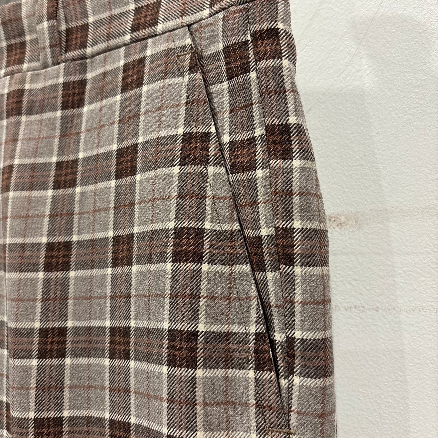 70-80's Hubbard Slacks ハバード・スラックス ベージュ×ブラウン×ホワイト (不明)/B4159P-SO