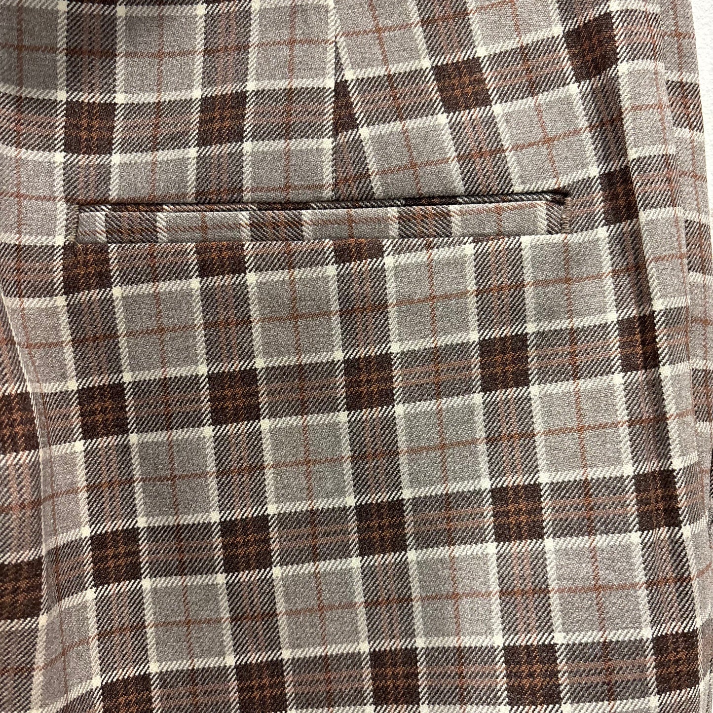 70-80's Hubbard Slacks ハバード・スラックス ベージュ×ブラウン×ホワイト (不明)/B4159P-SO