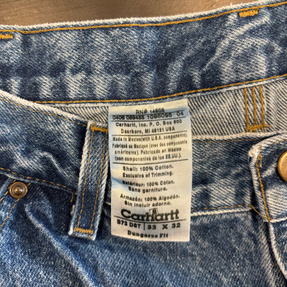 00's Carhartt カーハート ダブルニー デニムペインターパンツ B73 DST (33×32)/C0457P-SO