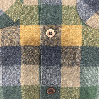 70's Pendleton ボードシャツ チェック 緑青灰 (S)/A8722S-SO