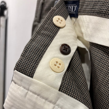80-90's LANDS'END ランズエンド DIRECT MERCHANTS スラックス ベージュ×ブラウン (W37)/C0855P-SO