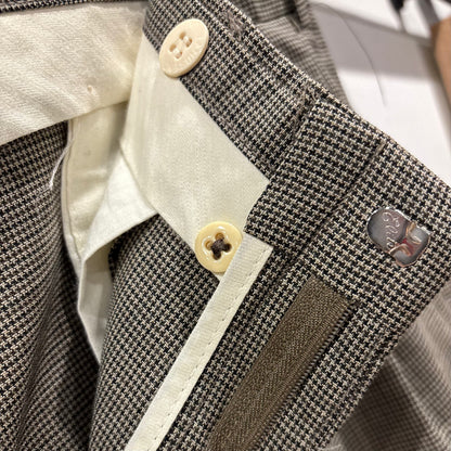 80-90's LANDS'END ランズエンド DIRECT MERCHANTS スラックス ベージュ×ブラウン (W37)/C0855P-SO