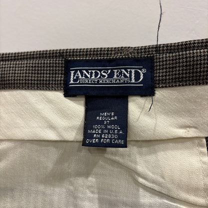 80-90's LANDS'END ランズエンド DIRECT MERCHANTS スラックス ベージュ×ブラウン (W37)/C0855P-SO