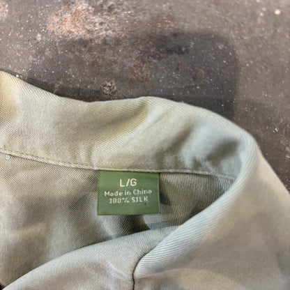 Tommy Bahama シルク オープンカラーシャツ ライトオリーブ (L)/B3680SH-SO