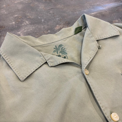 Tommy Bahama シルク オープンカラーシャツ ライトオリーブ (L)/B3680SH-SO