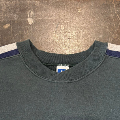 90's  Russell Athletic ラッセル 袖ライン 無地スウェット 深緑 (XL) /A7726S-SO