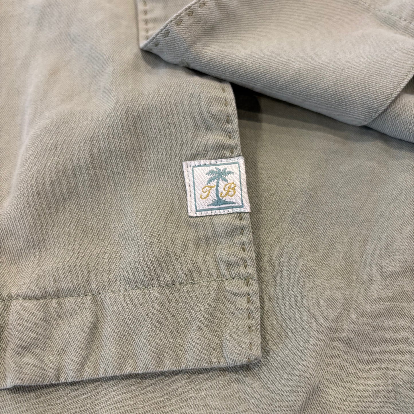 Tommy Bahama シルク オープンカラーシャツ ライトオリーブ (L)/B3680SH-SO