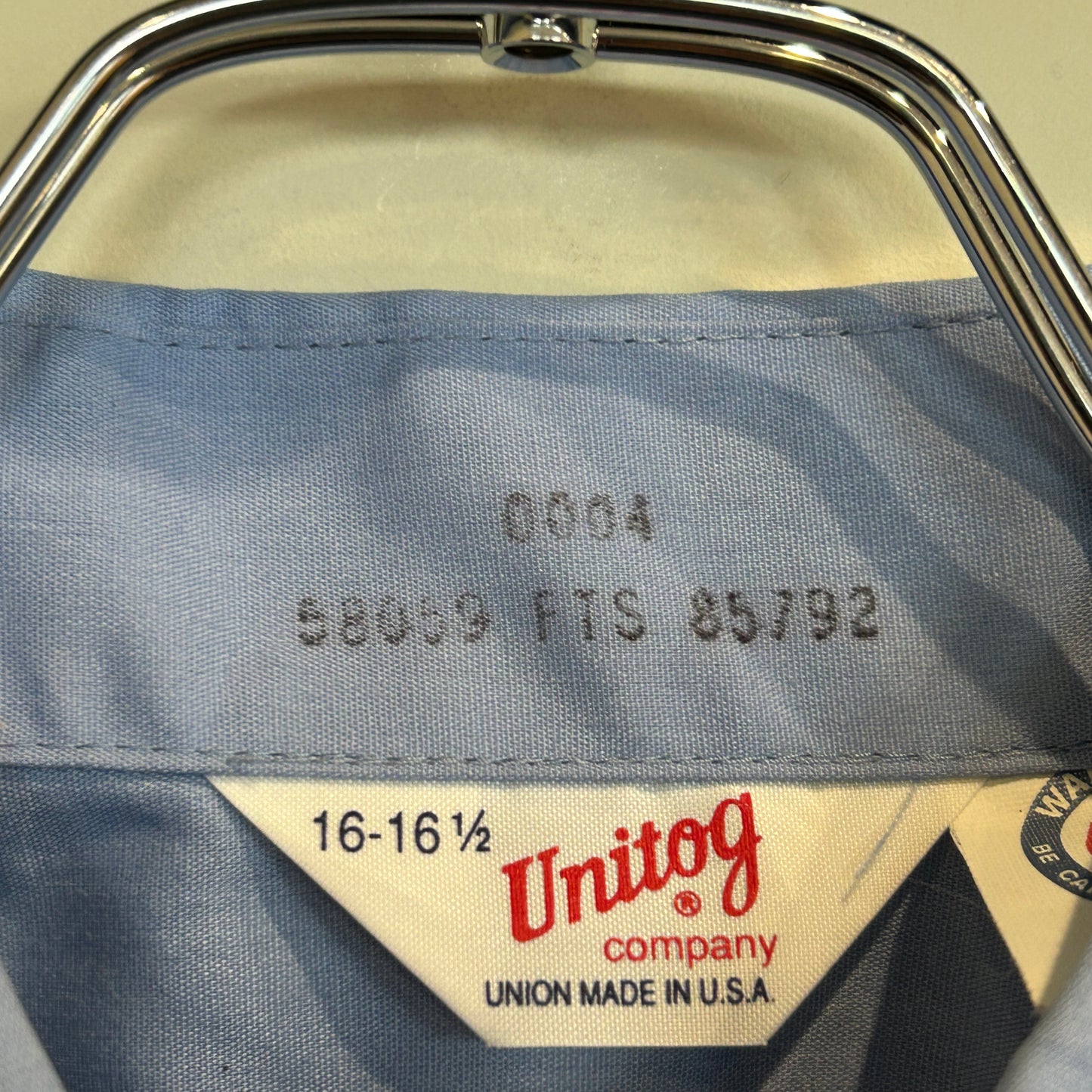 70's Uniteg AL Dowdle Gas ワーク 半袖シャツ 青 (L)/C1189S-SO