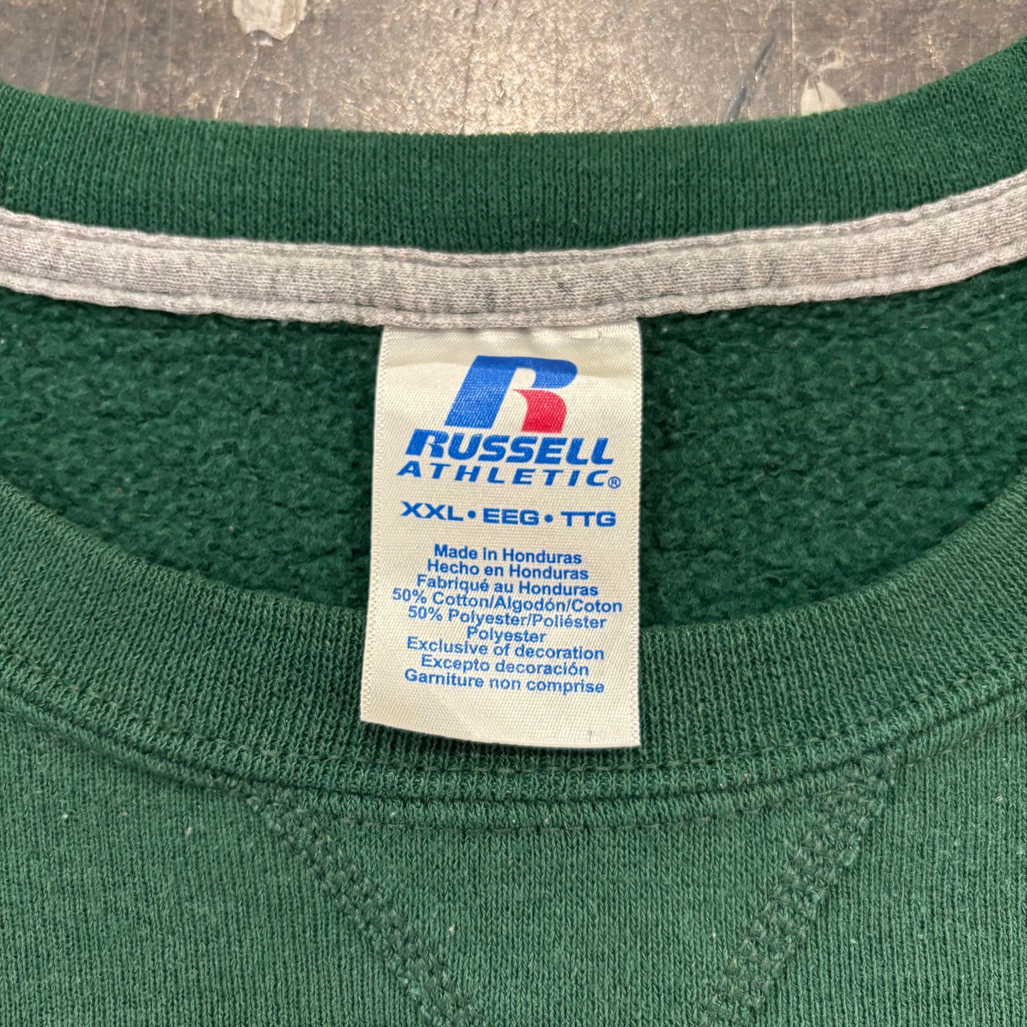 00's  Russell Athletic ラッセル 無地スウェット 緑 (XXL) /A7852S-SO