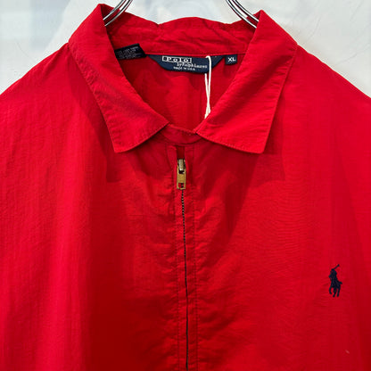 80's Polo by Ralph Lauren ナイロンスウィングトップ 赤(XL)/B2361O-SO