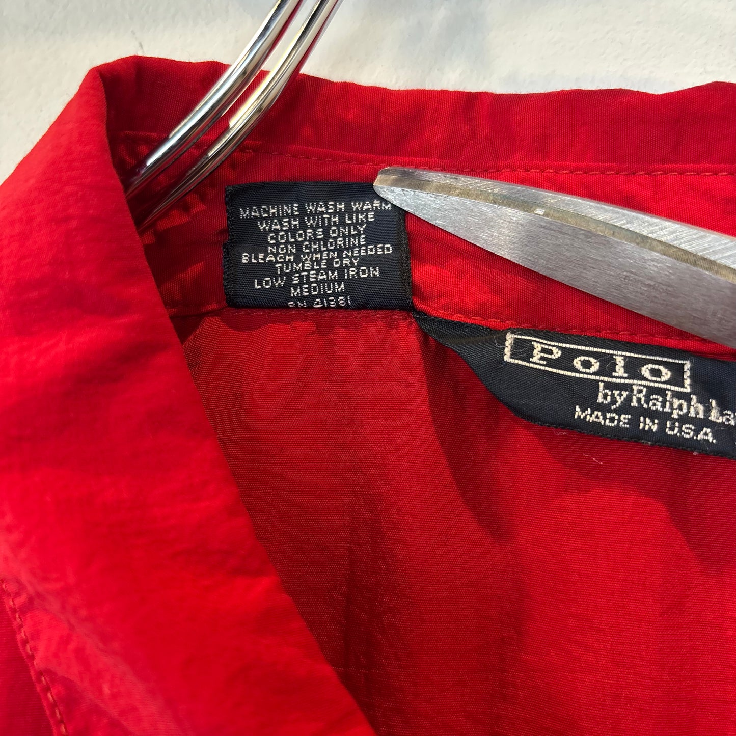 80's Polo by Ralph Lauren ナイロンスウィングトップ 赤(XL)/B2361O-SO