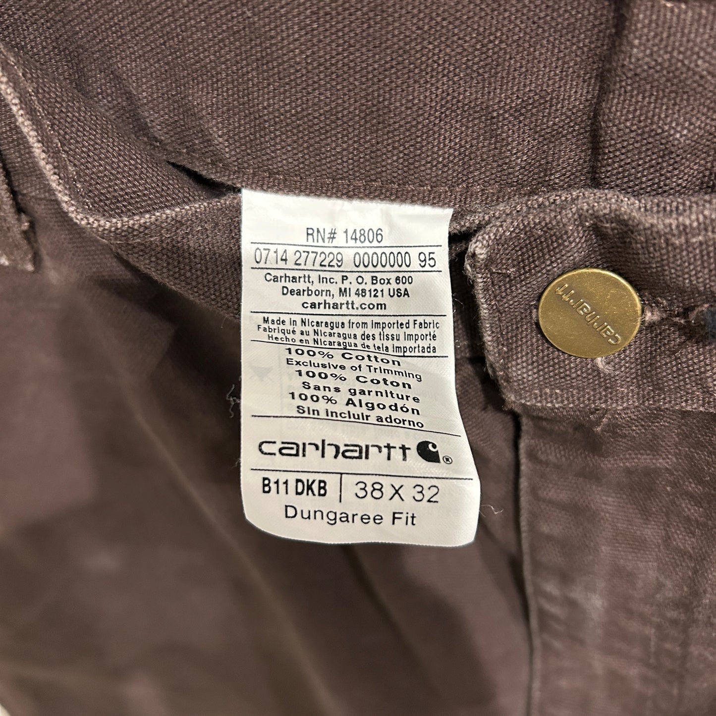 Carhartt カーハート ダックペインターパンツ B11 DKB(38×32)/B2626P-SO