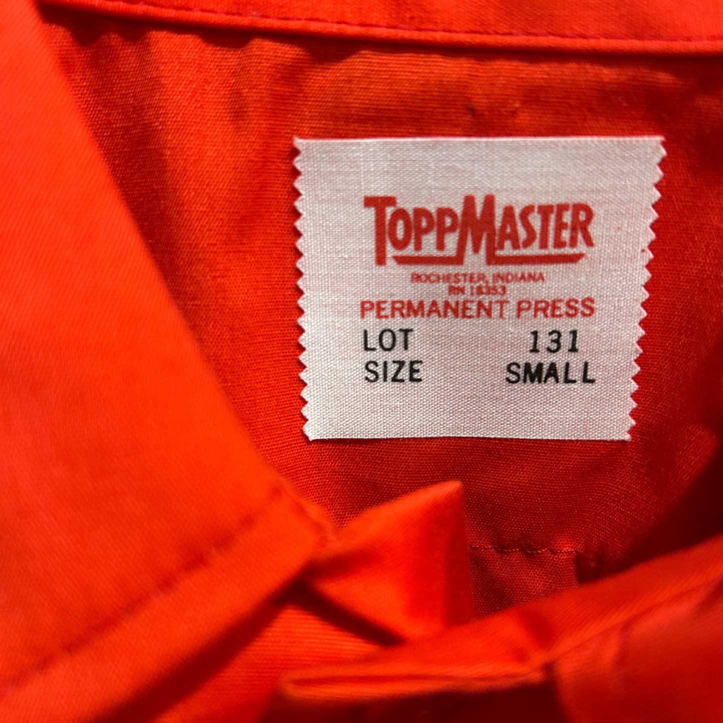 70's Topp Master Sealed Power ワークシャツ 赤 (S)/A7162S-SO