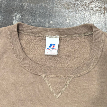00's  Russell Athletic ラッセル 無地スウェット 茶ベージュ (XL) /A8234S-SO