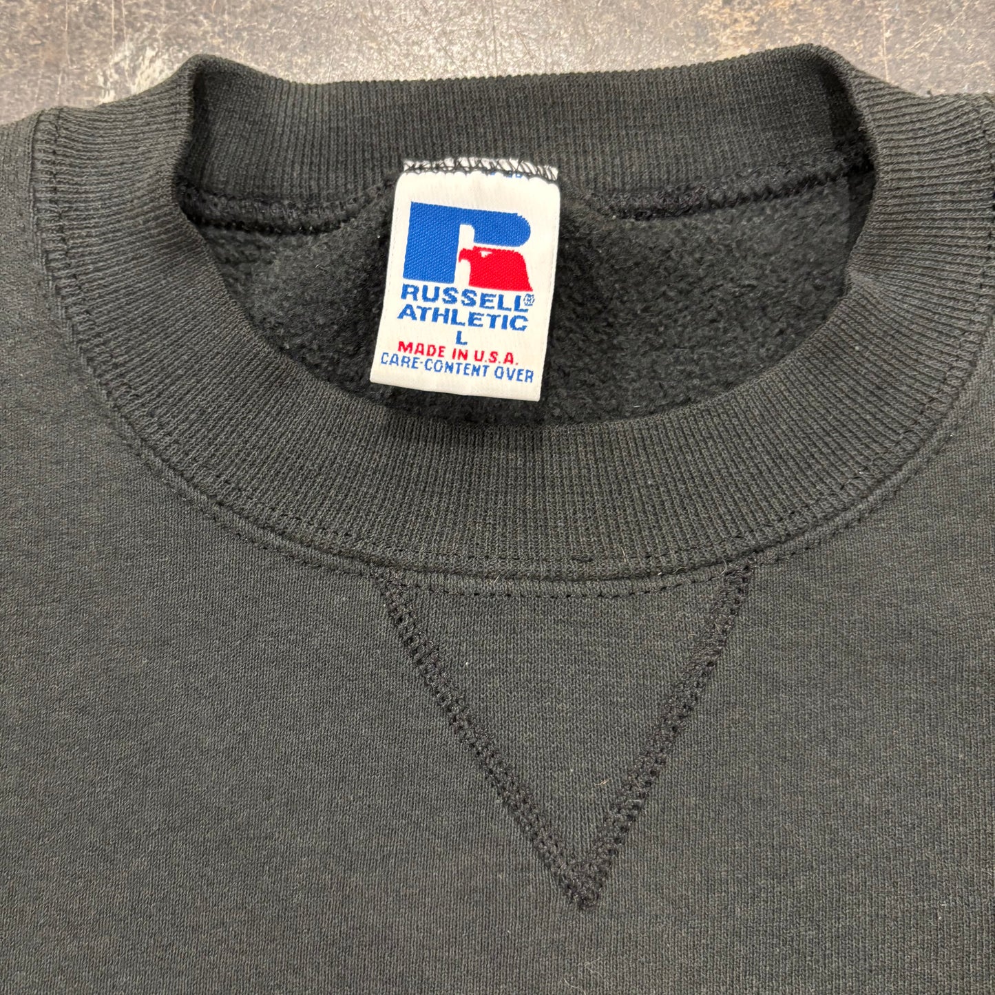 90's  Russell Athletic ラッセル 無地スウェット 黒 (L) /A8797S-SO