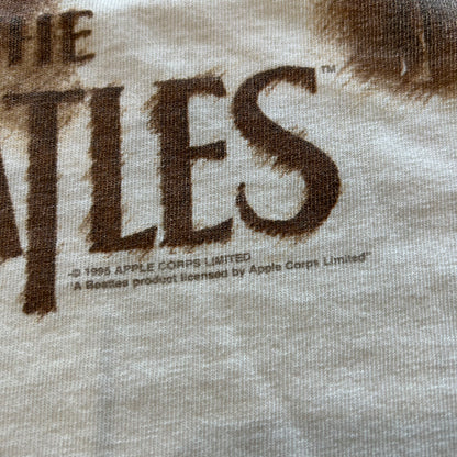 90'S Beatles ビートルズ メンバーフォトTシャツ ベージュ Gildan (L)/A7190T-SO