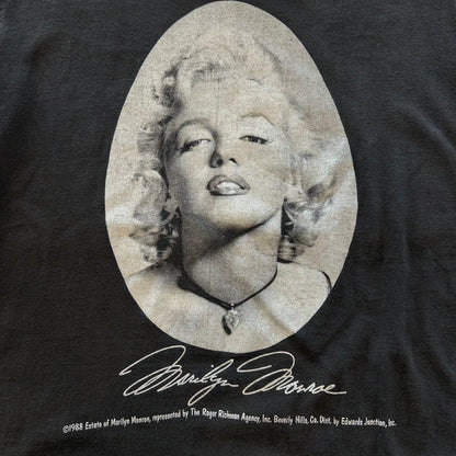 90's Marilyn Monroe マリリン・モンロー フォトTシャツ 黒 Murina (XL)/A6943T-SO