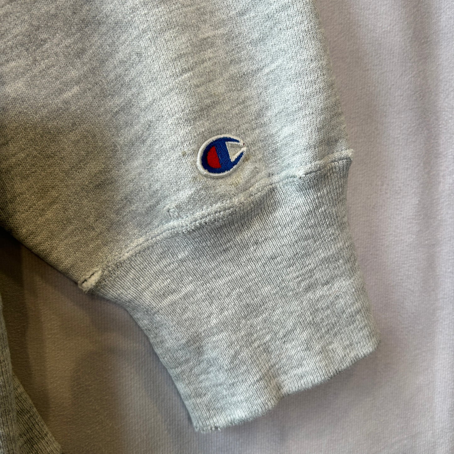 80's Champion リバースウィーブ AIR FORCE ATHLETIC カプセル３段プリント スウェット ミリタリー(XL)/C0268R-SO
