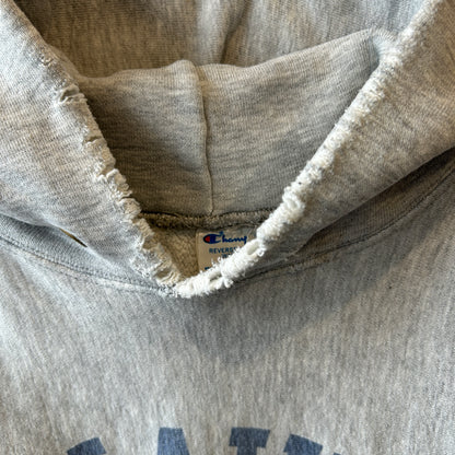 80's Champion Reverse Weave リバースウィーブ U.S.NAVY 染み込みプリント フーディー グレー(L)/C0251R0-SO