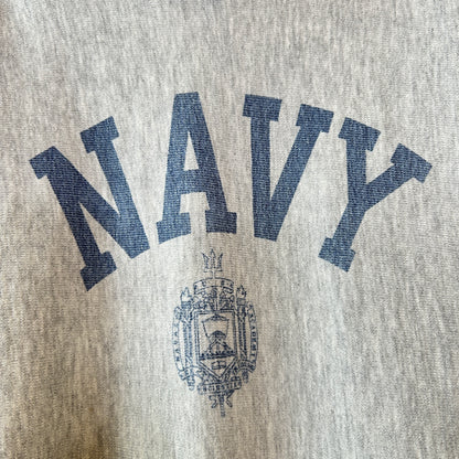 80's Champion Reverse Weave リバースウィーブ U.S.NAVY 染み込みプリント フーディー グレー(L)/C0251R0-SO
