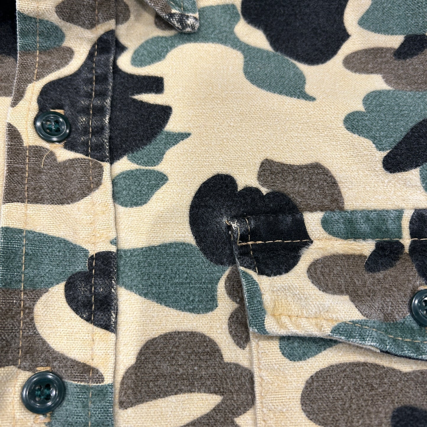 80's Melton DEERSKIN シャモアシャツ ハンティング カモ シャツ ベージュ (不明)/A8502S-SO