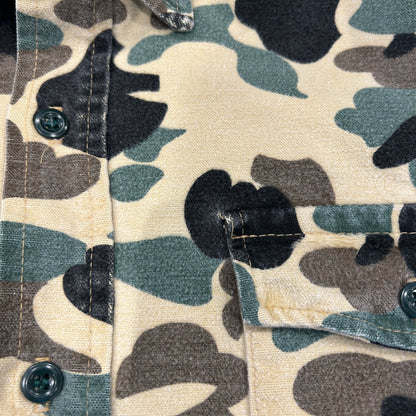 80's Melton DEERSKIN シャモアシャツ ハンティング カモ シャツ ベージュ (不明)/A8502S-SO