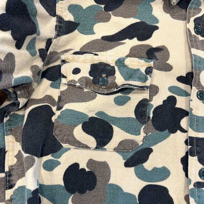 80's Melton DEERSKIN シャモアシャツ ハンティング カモ シャツ ベージュ (不明)/A8502S-SO