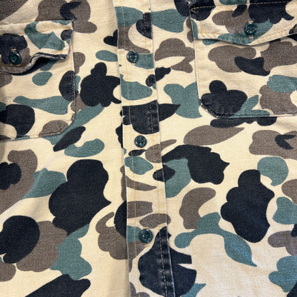 80's Melton DEERSKIN シャモアシャツ ハンティング カモ シャツ ベージュ (不明)/A8502S-SO