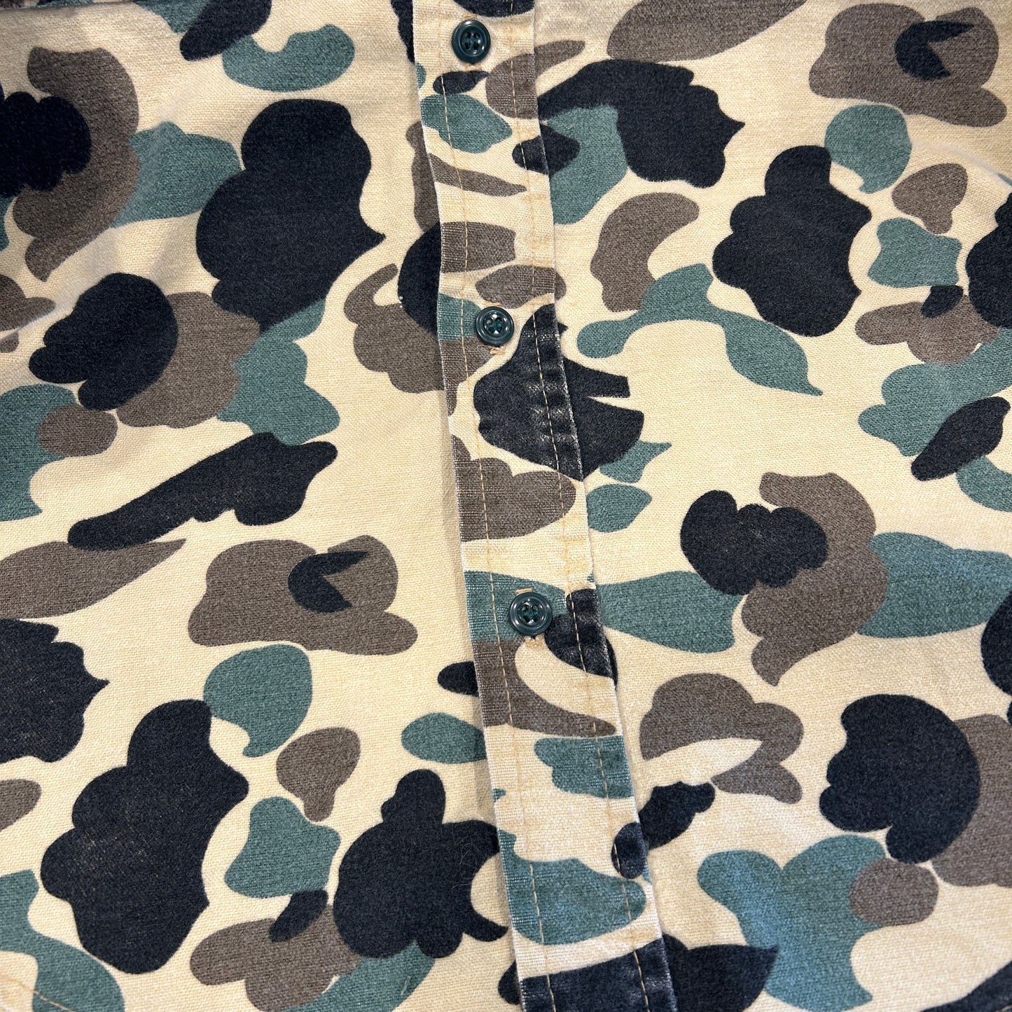 80's Melton DEERSKIN シャモアシャツ ハンティング カモ シャツ ベージュ (不明)/A8502S-SO