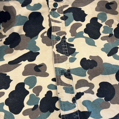 80's Melton DEERSKIN シャモアシャツ ハンティング カモ シャツ ベージュ (不明)/A8502S-SO