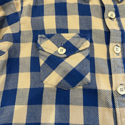 80's Levi's for men flannel shirt リーバイス ネルシャツ ベージュ ブルー (不明)/A8953SH-SO
