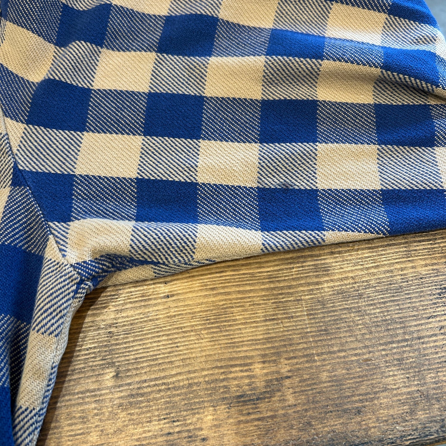 80's Levi's for men flannel shirt リーバイス ネルシャツ ベージュ ブルー (不明)/A8953SH-SO