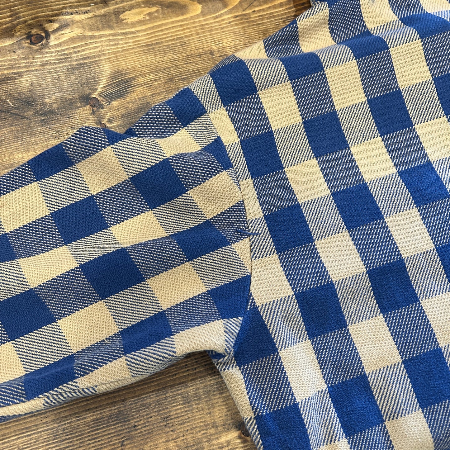 80's Levi's for men flannel shirt リーバイス ネルシャツ ベージュ ブルー (不明)/A8953SH-SO