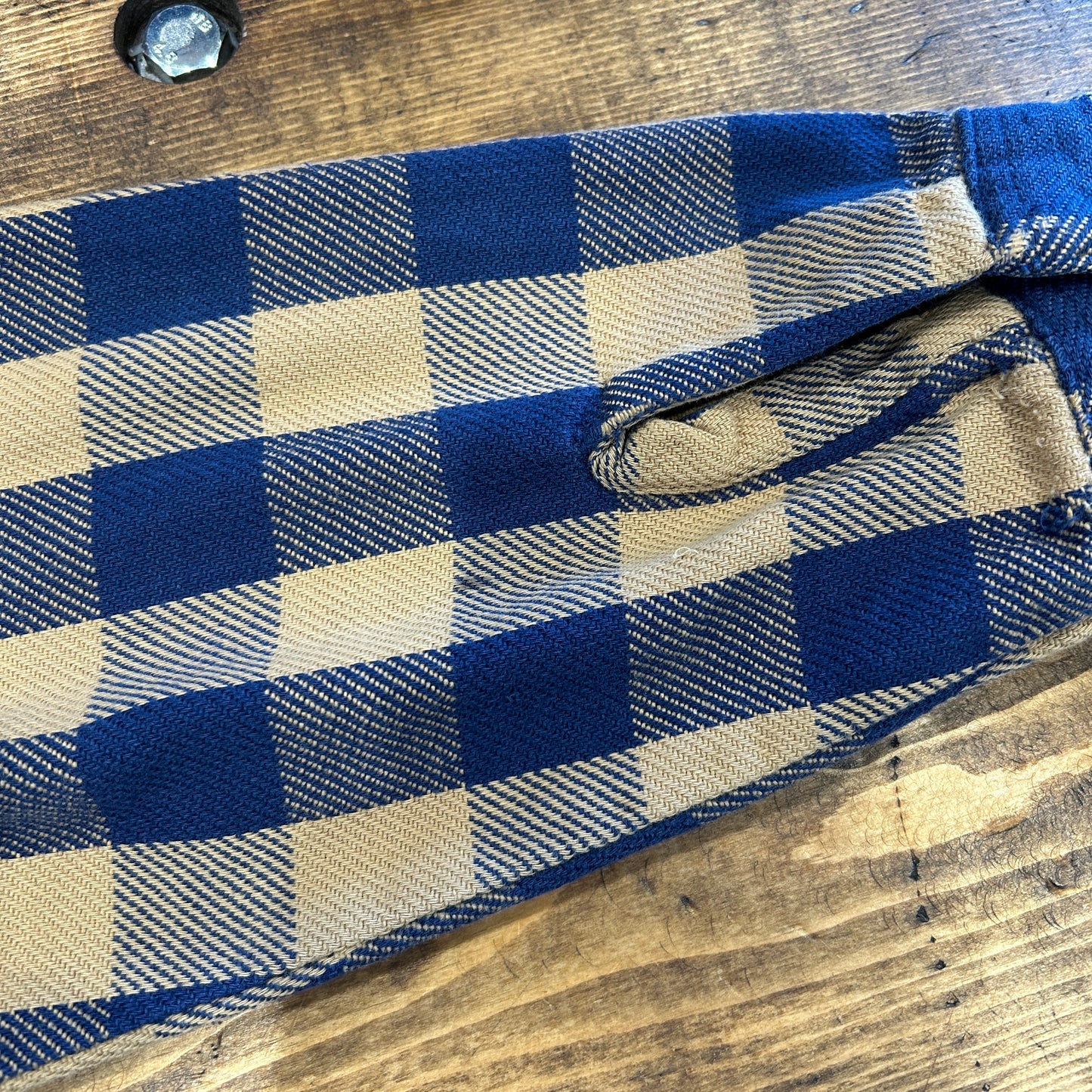 80's Levi's for men flannel shirt リーバイス ネルシャツ ベージュ ブルー (不明)/A8953SH-SO