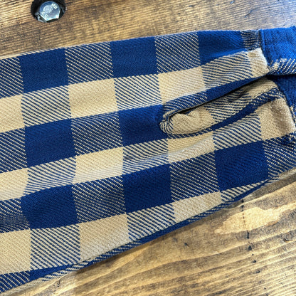 80's Levi's for men flannel shirt リーバイス ネルシャツ ベージュ ブルー (不明)/A8953SH-SO