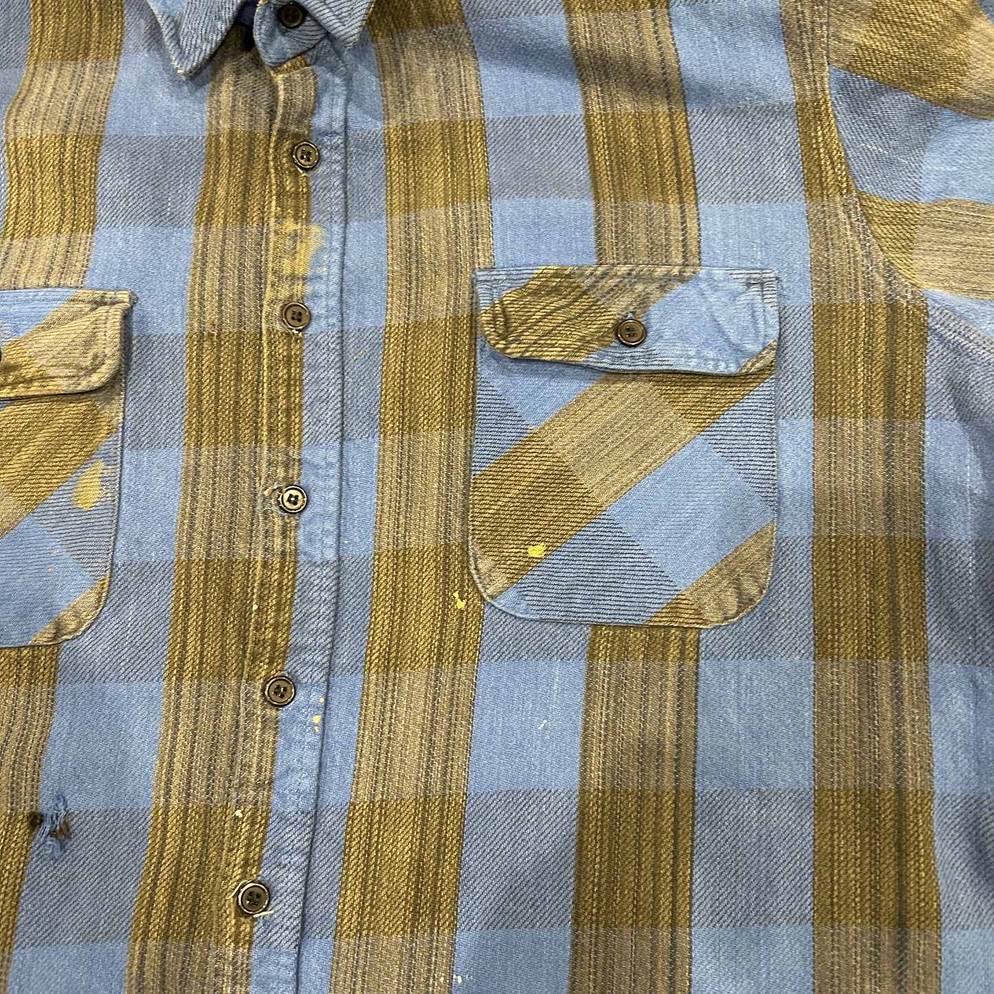 90's ~ NORTH CREST flannel shirt ノースクレスト ネルシャツ ブルー グレー (XL)/A8819SH-SO