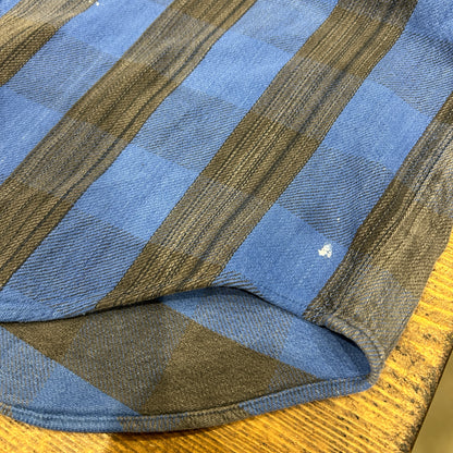 90's ~ NORTH CREST flannel shirt ノースクレスト ネルシャツ ブルー グレー (XL)/A8819SH-SO