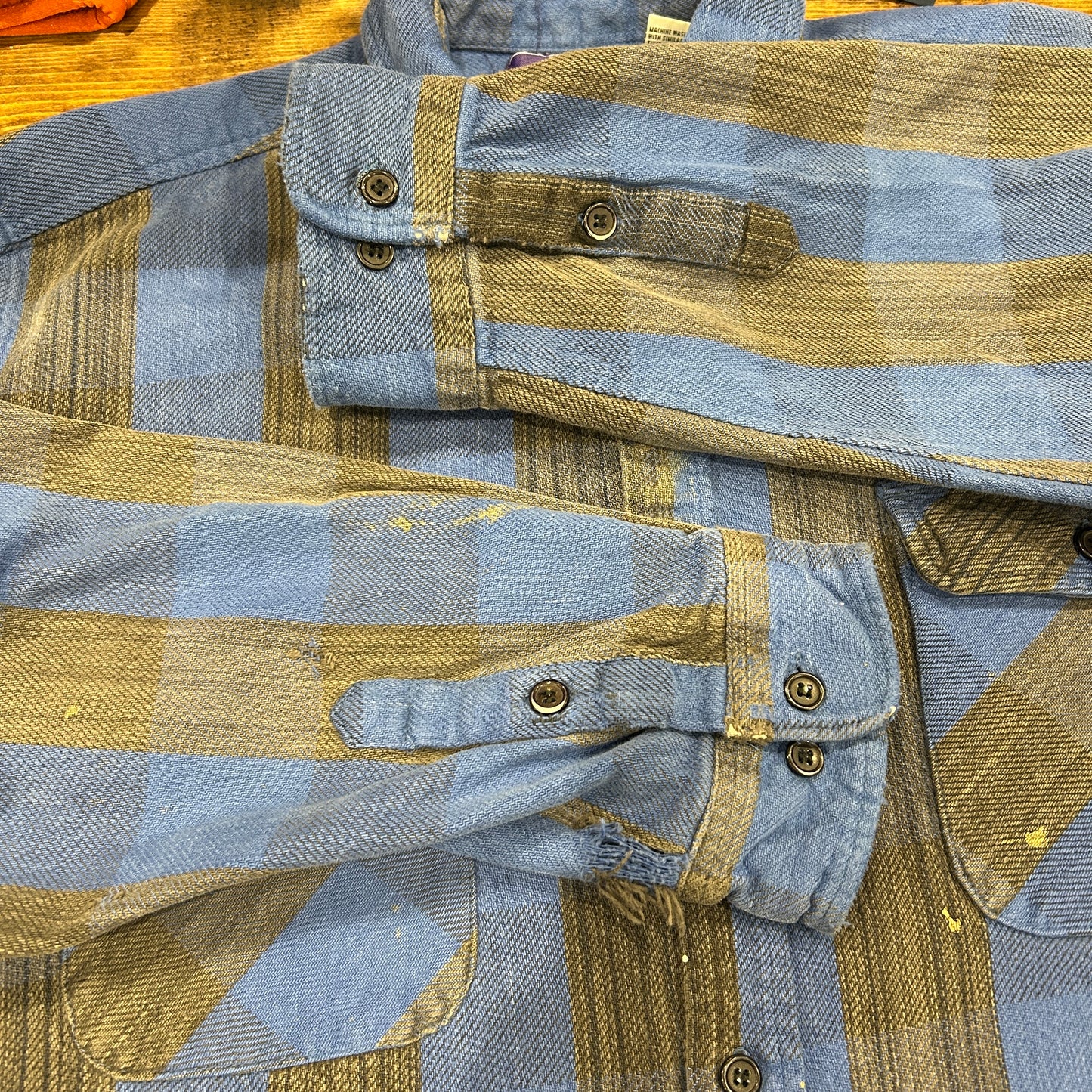 90's ~ NORTH CREST flannel shirt ノースクレスト ネルシャツ ブルー グレー (XL)/A8819SH-SO