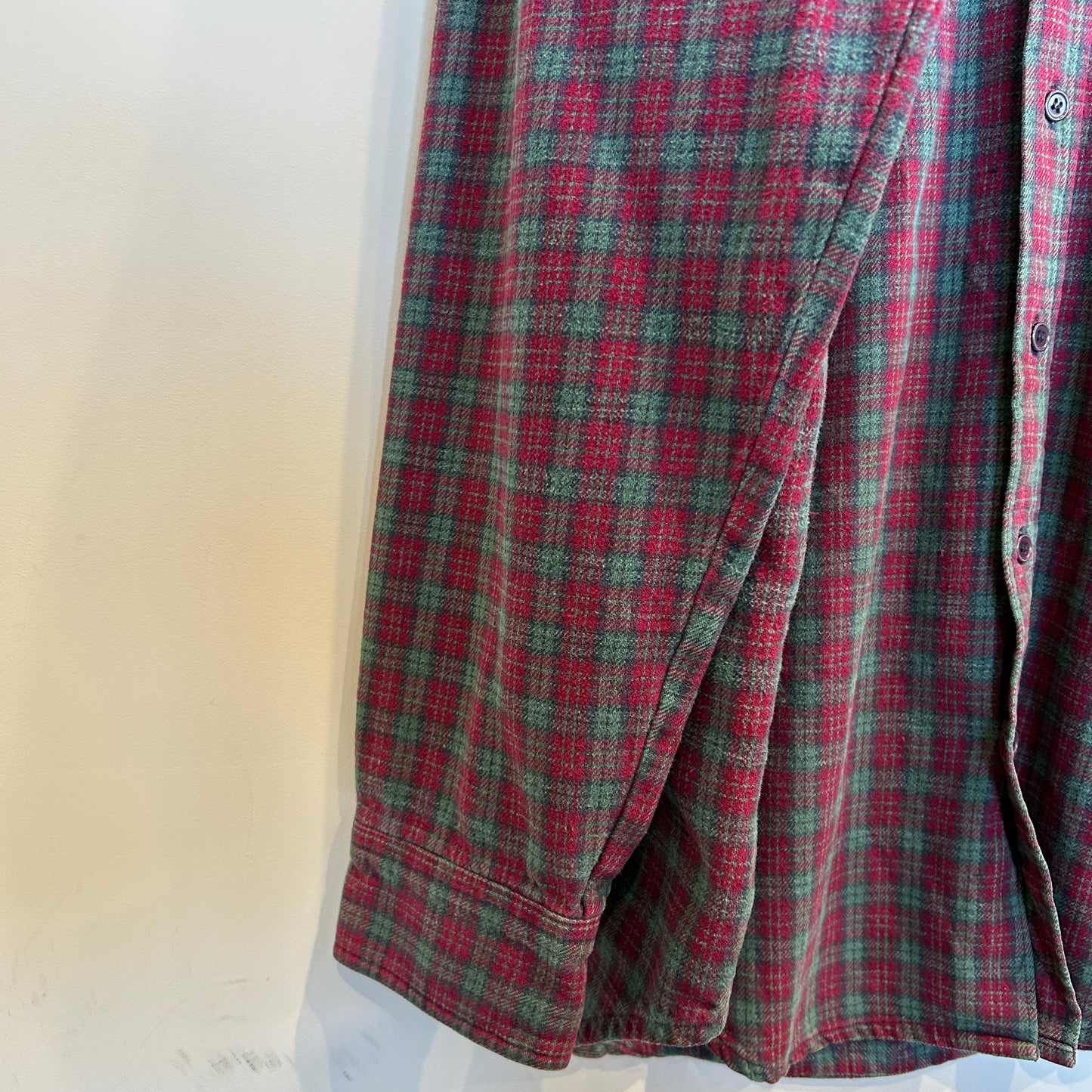 90's Dickies チェック フランネルシャツ レッド グリーン (XL)/C0247SH-SO