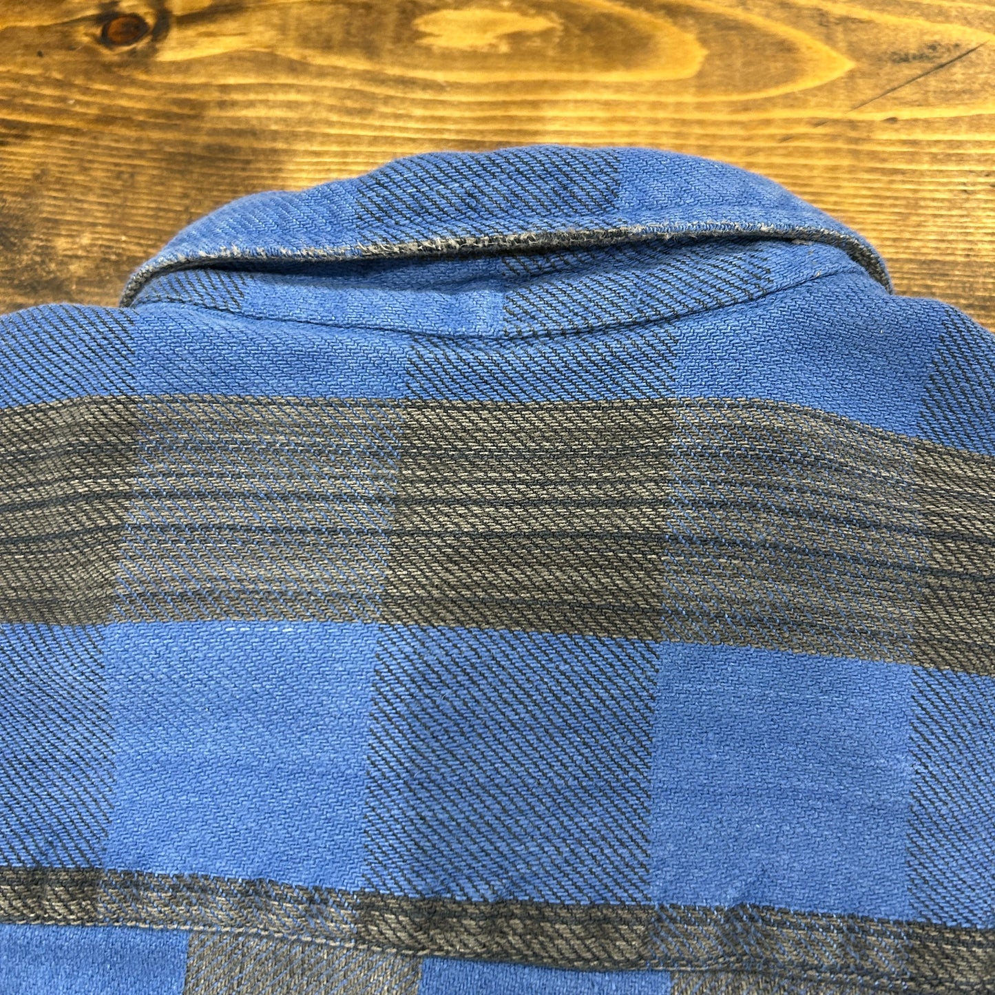 90's ~ NORTH CREST flannel shirt ノースクレスト ネルシャツ ブルー グレー (XL)/A8819SH-SO