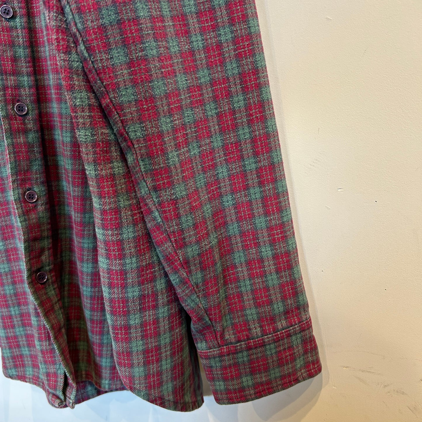 90's Dickies チェック フランネルシャツ レッド グリーン (XL)/C0247SH-SO