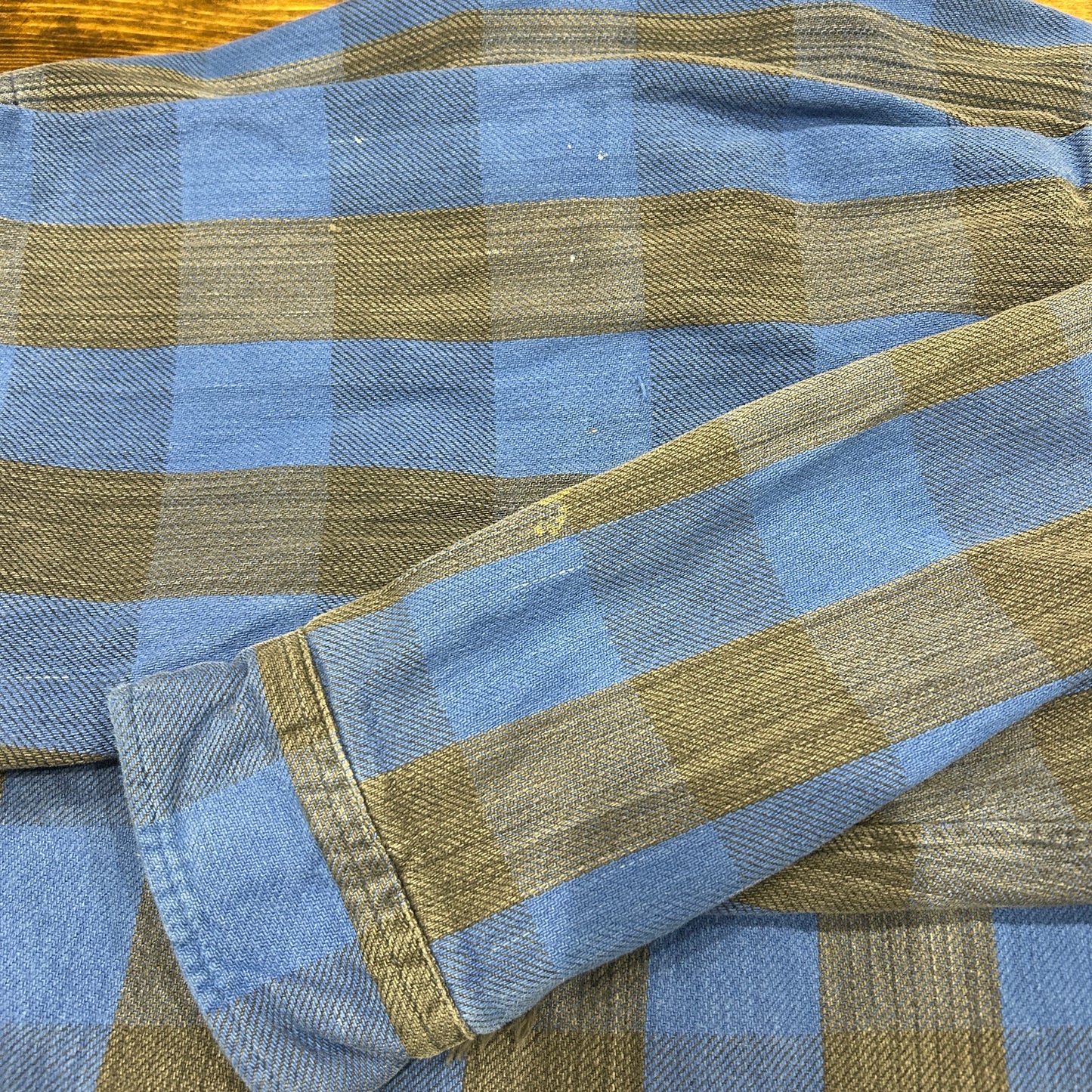90's ~ NORTH CREST flannel shirt ノースクレスト ネルシャツ ブルー グレー (XL)/A8819SH-SO