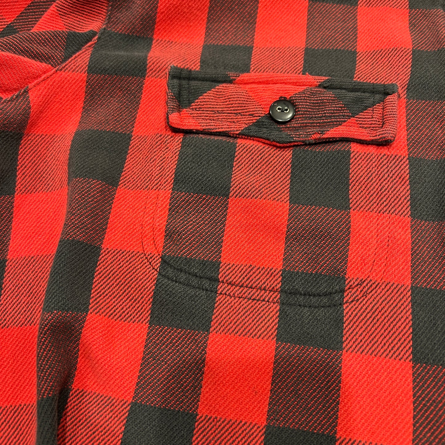 90's ~ marithe francois girbaud マリテフランソワジルボー ジップ ネルシャツ 赤黒 (M)/A8942SH-SO