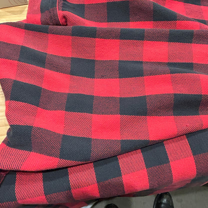 90's ~ marithe francois girbaud マリテフランソワジルボー ジップ ネルシャツ 赤黒 (M)/A8942SH-SO