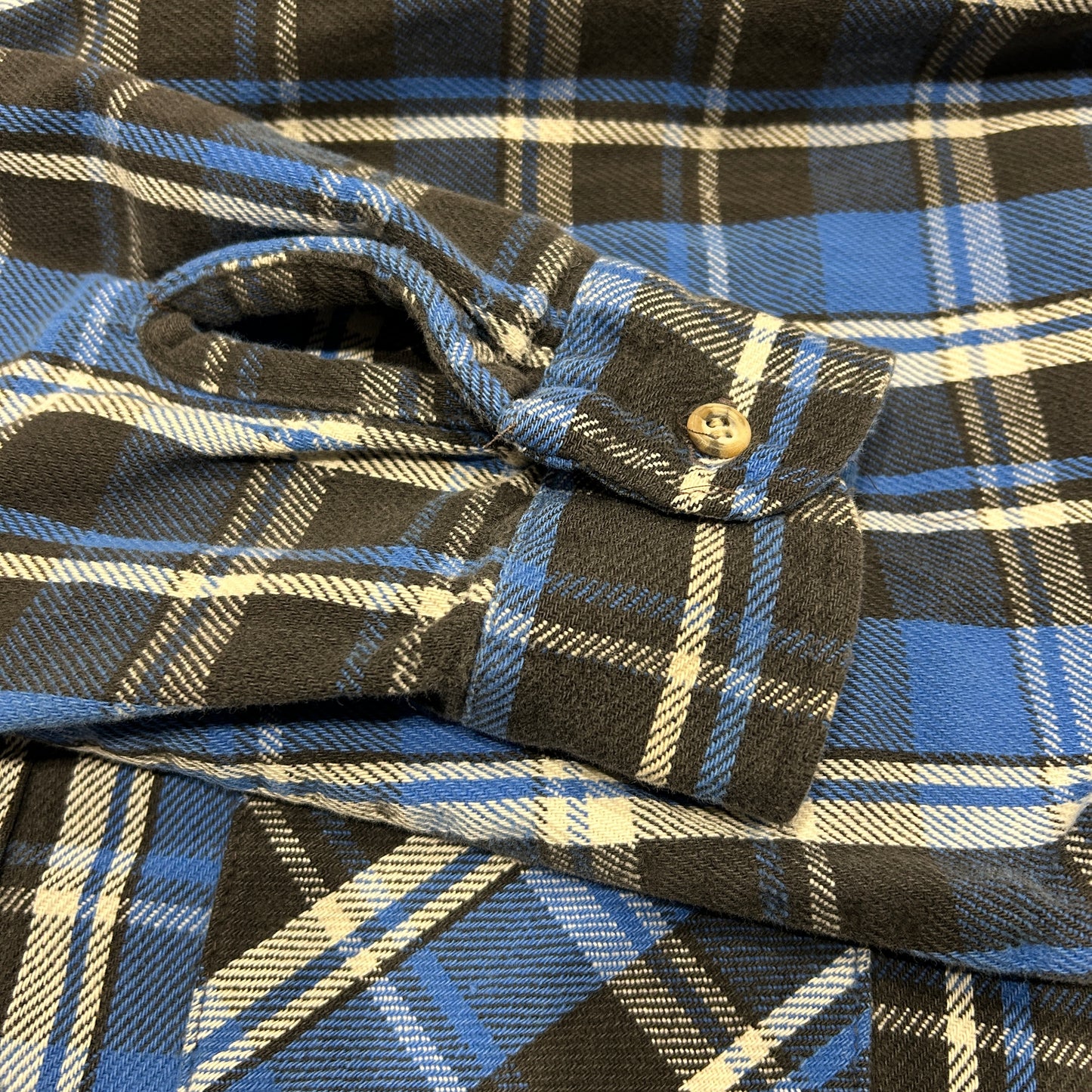 90's ~ FIVE BROTHER flannel shirt ファイブブラザー ネルシャツ ブルー ブラック (T-XL)/A8821SH-SO