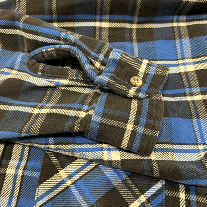 90's ~ FIVE BROTHER flannel shirt ファイブブラザー ネルシャツ ブルー ブラック (T-XL)/A8821SH-SO