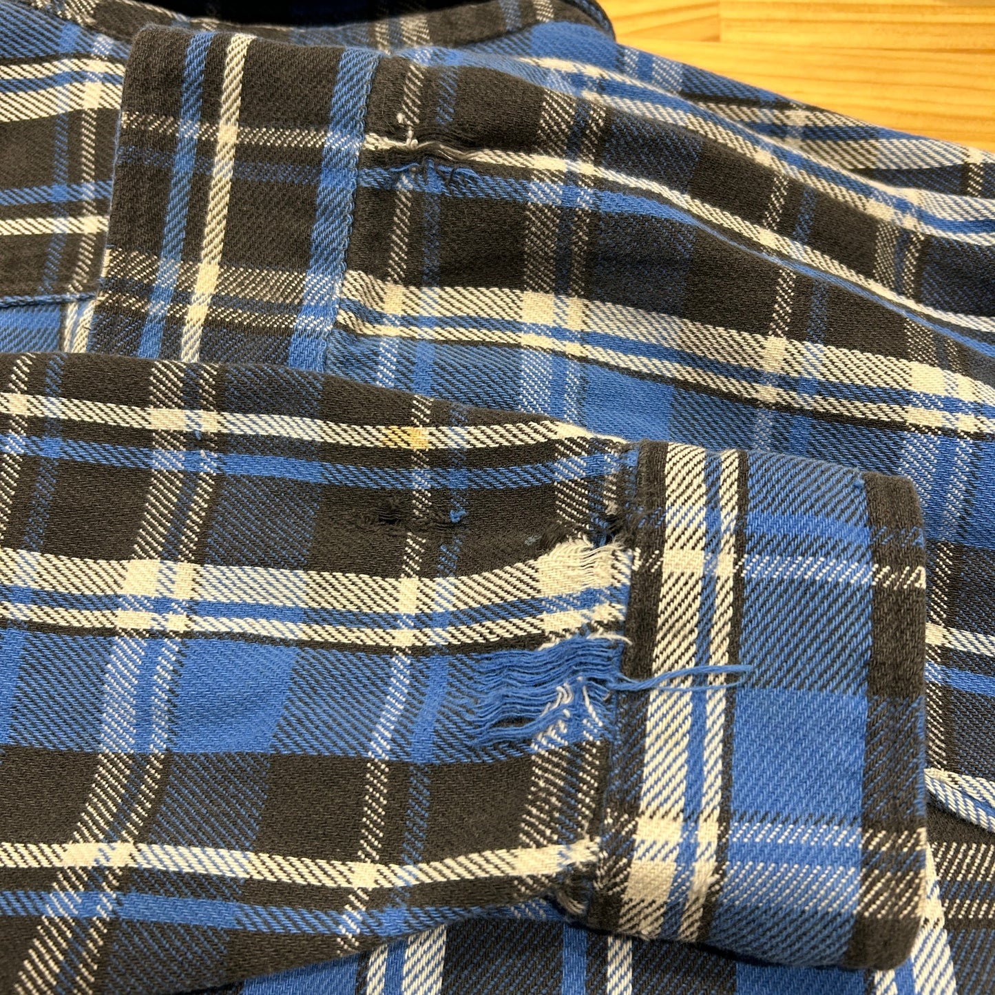 90's ~ FIVE BROTHER flannel shirt ファイブブラザー ネルシャツ ブルー ブラック (T-XL)/A8821SH-SO