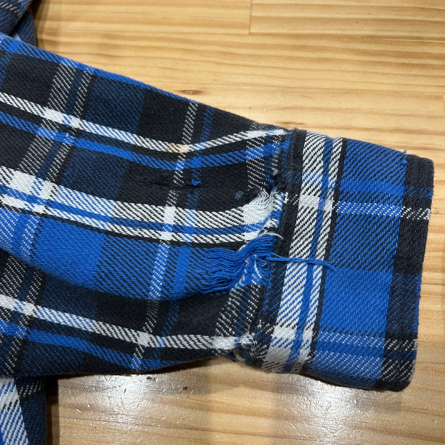 90's ~ FIVE BROTHER flannel shirt ファイブブラザー ネルシャツ ブルー ブラック (T-XL)/A8821SH-SO