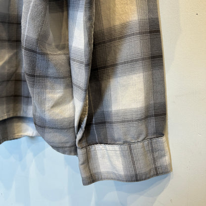 00's Patagonia チェック オーガニックコットン シャツ ホワイト グレー  (XL)/C0235SH-SO